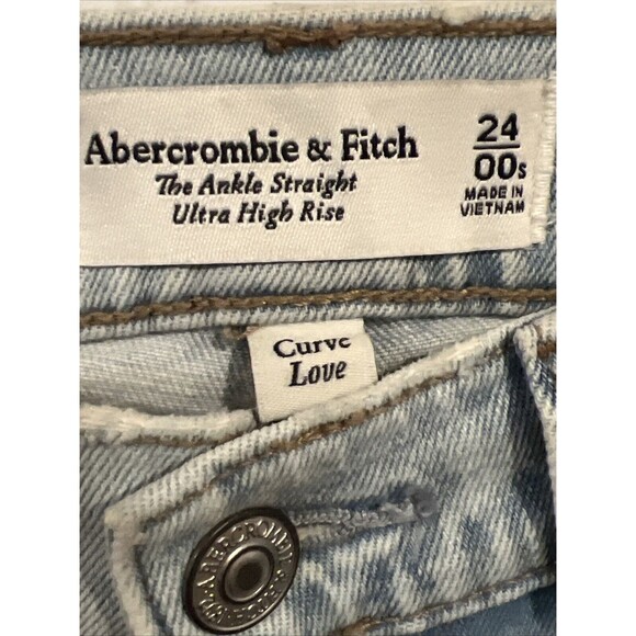 Abercrombie Fitch‎ Denim Jeans The Ankle Straight Ultra High Rise Curve Love 00S - Picture 4 of 16